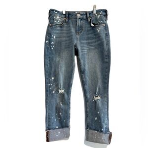 Dear John Blaire Straight Cuffed Distressed Jean Size 24